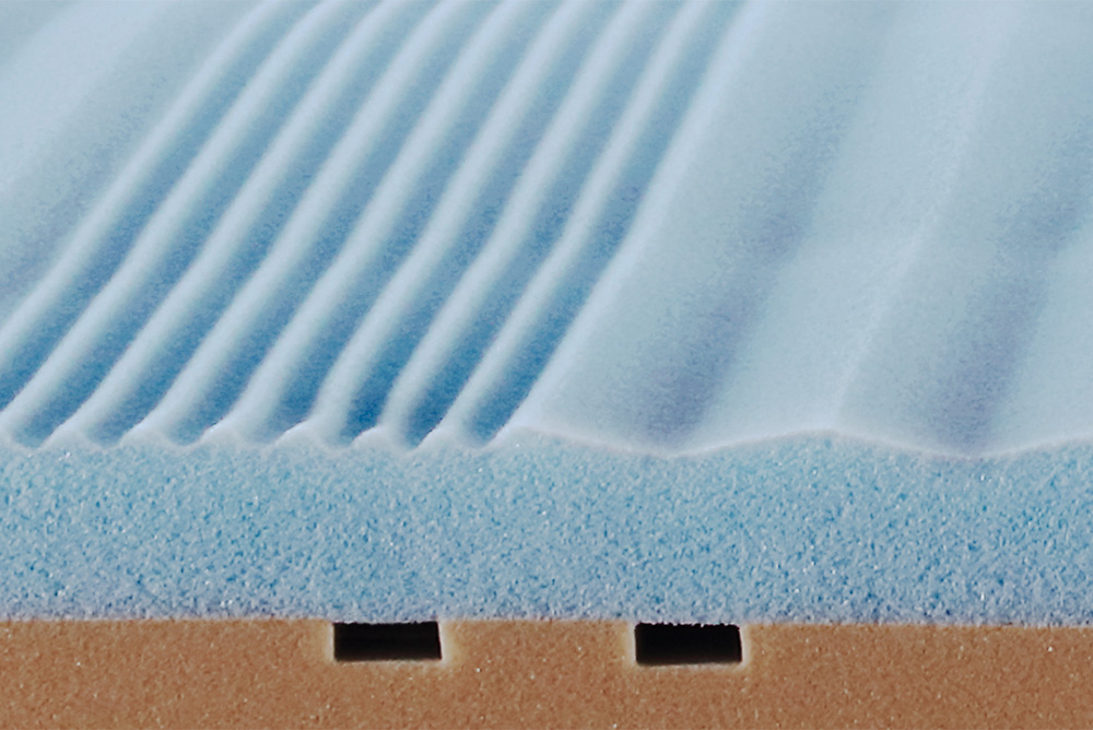 Gel-foam layer with Fresh effect and high breathability